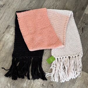 Kate Spade Hand Knit Color Block Scarf NWT